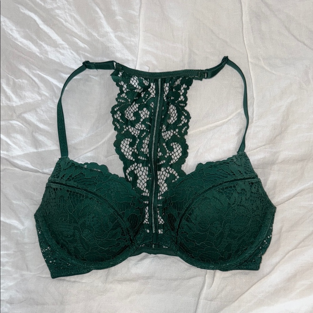 VS Green Push Up Lace Bra - 32c